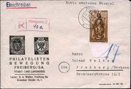 RHEINLAND-PFALZ 1947 (19.8.) 1 Mk. Karl Der Große "Carolus Magnus", EF (= Goldschmiede-Skulptur) + R-Stempel: Pirmasens  - Other & Unclassified