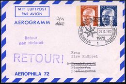 1 BERLIN 12/ 100 JAHRE DEUTSCHER DRUIDENORDEN 1972 (29.10.) Seltener SSt (Stern = Logo Des Ordens) Klar Auf Privat-Aerog - Andere & Zonder Classificatie