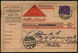 SONTRA/ (Bz.CASSEL) 1922 (2.8.) 1K-Brücke Auf NN-Vordruck-Kt.: Deutsch-Ordens-Land EGmbH (= Zeitungs-Verlag) EF 2 Mk. In - Sonstige & Ohne Zuordnung