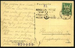 KIEL 1/ *II*/ NORDISCHE MESSE/ KIEL.. 1924 (15.3.) Seltener MWSt (stilis. Hanse-Kogge) Klar Gest. Bedarfs-Inl.Kt (Bo.21  - Andere & Zonder Classificatie