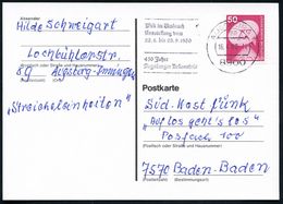 8900 AUGSBURG 1/ Mp/ Welt Im Umbruch/ Ausstellung../ 450 Jahre/ Augsburger Bekenntnis 1980 (Apr.) MWST Aus Bedarfs-Kt. ( - Autres & Non Classés