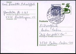 7410 REUTLINGEN 1/ 450 JAHRE AUGSBURGER BEKENNTNIS/ LANDESKIRCHLICHE FESTWOCHE 1980 (2.6.) Seltener HWSt (Siegel) Bedarf - Andere & Zonder Classificatie
