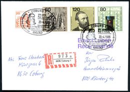 8630 COBURG 1/ 370 Jahre Post In Coburg.. 1986 (20.4.) SSt = Brustbild Herzog Johann Casimir (1564 - 1633) 2x + RZ: 8630 - Sonstige & Ohne Zuordnung