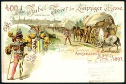 LEIPZIG/ AUSSTELLUNGS-/ PLATZ/ ** 1899 (22.7.) SSt. Auf Passender PP 5 Pf. Krone/Ziffer, Grün: 400 Jährige Jubel Feier D - Andere & Zonder Classificatie