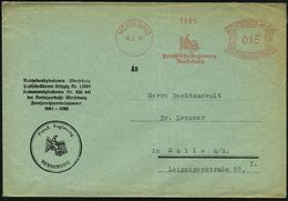 MERSEBURG/ Preußische Regierung/ Merseburg 1931 (10.3.) AFS (preuß.Adler), Motivgl. Dienst-Dienstbf.  (Dü.E-1CEh) - DEUT - Autres & Non Classés
