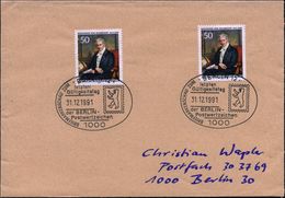 BERLIN 1991 (31.12.) 50 Pf. Alexander Vom Humboldt, Reine MeF: 2 Stück ,2x SSt: 1000 BERLIN 12/ Letzter/ Gültigkeitstag, - Autres & Non Classés