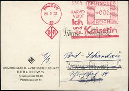 BERLIN SW/ 19/ UfA/ HARVEY/ VEIDT/ Ich/ Und/ Die Kaiserin 1933 (11.3.) Seltener AFS = UfA-Film über Napoleons Frau Eugèn - Napoleon