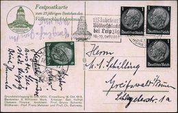 LEIPZIG C2/ B/ MM/ REICHSMESSESTADT/ 125 Jahrfeier!/ Völkerschlacht.. 1938 (18.10.) MWSt = Völkerschlacht-Denkmal Auf Mo - Napoleon