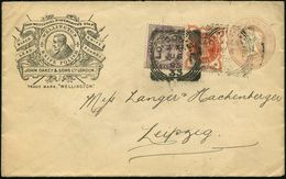 GROSSBRITANNIEN 1895 (6.6.) PU 1 P. Victoria Hochoval, Rosa:  W E L L I N G T O N / KNIFE POLISH/ JOHN OAKEY../TRAGE MAR - Napoleon