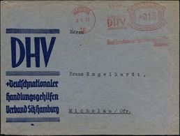 HAMBURG/ 36/ DHV/ Deutschnationaler Handlungsgehilfen/ Verband 1931 (3.1.) AFS (Monogr.) Motivgl. Vordr.-Fern-Bf.: D H V - Altri & Non Classificati