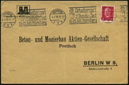 NÜRNBERG/ *2*/ Arbeitersport/ 2.Bundesfest/ 18.-21.Juni 1929 (6.3.) Bd.MWSt Klar Auf Firmen-Bf. (Bo.S 89 Bd. , Nur In 2  - Altri & Non Classificati