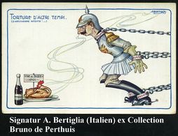 ITALIEN 1915 Color-Propaganda-Künstler-Ak.:  DIE FOLTER WILHELMS II. = Kaisr Wilhelm II. Gefesselt Durch Die Ketten Der  - Other & Unclassified