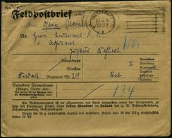MAGDEBURG/ *1o 1918 (12.12.) MaStrichSt. Auf Spätem Feldpost-Vordr.-Bf. + Inhalt: 2 Handgemalte Weihnachts-Briefumschläg - WO1