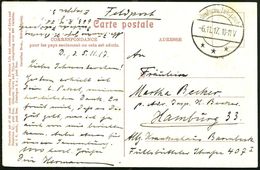 DT.MILITÄR-MISSION TÜRKEI /  SYRIEN 1917 (6.11.) 1K-Brücke: Deutsche Feldpost/*** = Tarnstempel Damaskus + Hs. Abs.: "Fu - WO1