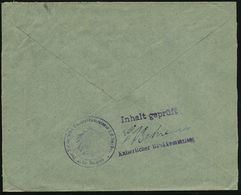 DT.BES.BELGIEN 1917 (23.3.) 25 C./20 C. Germania, Blau, 1K-Steg: ANTWERPEN/*1* Auf Vordr.-Bf.: BANQUE D'ANVERS (2x Seite - WW1