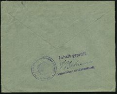 DT.BES.BELGIEN 1917 (23.3.) 25 C./20 C. Germania, Blau, 1K-Steg: ANTWERPEN/*1* Auf Vordr.-Bf.: BANQUE D'ANVERS (2x Seite - Guerre Mondiale (Première)