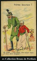 FRANKREICH 1918 Color-Propaganda-Künstler-Ak.: Armselige Unterstützung! ..Sehr Freundlich.. Aber Ich Bin Müde! = Kaiser  - Guerre Mondiale (Première)