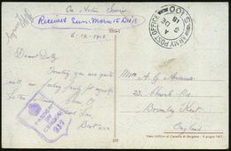 GROSSBRITANNIEN /  ITALIEN 1918 (8.12.) 2K: ARMY POST OFFICE/A/S.100 + Schild-Zensur-HdN "217" (Wo.VI) Sehr Späte Feldpo - Prima Guerra Mondiale