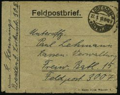 DRESDEN-/ *ALTST.1 1919 (27.1.) 1K-Brücke Auf Vordr.-Bf.: "Feldpostbrief" = Grenzschutz Im Osten , Feldpost-Bf. (Randmän - Otros & Sin Clasificación