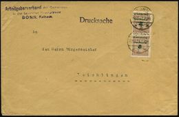 BONN 1 1923 (22.11.) 1K-Brücke Auf Infla-Paar 2 Mia. + Viol. Abs-3L: Arbeitgeberverband Der Gemeinden/ In Der Besetzten  - Andere & Zonder Classificatie