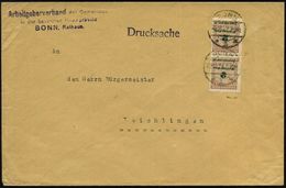 BONN 1 1923 (22.11.) 1K-Brücke Auf Infla-Paar 2 Mia. + Viol. Abs-3L: Arbeitgeberverband Der Gemeinden/ In Der Besetzten  - Sonstige & Ohne Zuordnung