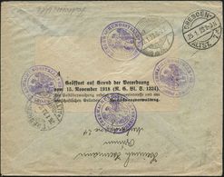 Dresden 1923 (26.1.) Tschechoslowakei Kettensprengerin 100 H. Paar U. 250 H. , Satzreine Frankatur + RZ: Brno 4 + Rs. Ei - Other & Unclassified