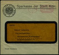 KÖLN/ *1II/ 40 M 1923 (5.6.) PFS 40 Mk. (Ort Oben Undeutl.) Dienst-Bf.: SIEGEL DER STADT KÖLN.. (Sparkasse) Kommunal-Bf. - Otros & Sin Clasificación