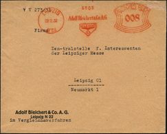 LEIPZIG/ N22/ Adolf Bleichert & Co.AG 1932 (22.2.) AFS (Firmenlogo = Greifvogel Mit Großer Last = Hersteller V. Kranen,  - Other & Unclassified