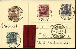 WEIMAR/ NATION.VERS./ B/ LUFTPOST 1919 (11.8.) SSt 4x Auf Germania-Frankatur , Dabei Kompl. Satz "Kriegsbeschä-digte" (M - Other & Unclassified