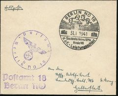 BERLIN NO 18/ Goebbels Heimstätte/ ...KdF.-Leistungsschau 1941 (31.1.) Seltener SSt = 2x Brandenbg. Tor (u. Familie, Woh - Altri & Non Classificati