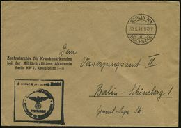 BERLIN NW/ D/   R E I C H S T A G 1941 (18.3.) 1K-Brücke, Hauspostamt Reichstag + Viol. Ra.: Frei Durch Ablösung Reich!/ - Sonstige & Ohne Zuordnung