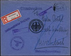 MONTABAUR 1943 (12.6.) 2K-Steg + HdN:..Unterwesterwald..Ernährungsamt A. Altem Wahlumschlag = Aufbrauch! (Weimarer Adler - Other & Unclassified