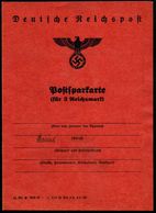 DEUTSCHES REICH 1941 Rote Postsparkarte Für 3 Reichsmark , Innen 14x 10 Pf. Hindenbg. U. 3x 10 Pf.Hitler (Mi.518, 787) U - Altri & Non Classificati