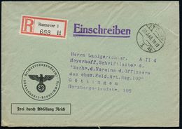 HANNOVER 1/ SI 1940 (März) BdMaSt (6 Striche) + Selbstbucher-RZ: Hannover 1/i I, Dienst-R-Bf.: FdAR/ Reichspropaganda-am - Altri & Non Classificati