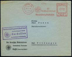 KASSEL 1/ Die/ Deutsche Arbeitsfront/ Gauwaltung Kurhessen 1936 (20.5.) AFS = DAF-Logo + Motivgl. HdN: Reichsbetriebsgem - Andere & Zonder Classificatie