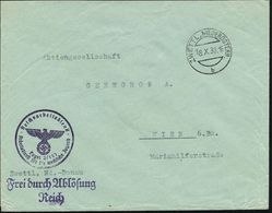 ZWETTL,NIEDERÖSTERR./ B 1938 (18.10.) Alter, österr. 1K, Weiterverwendet + Viol. 2L: FdA/R + 1K-HdN: Reichsarbeitsdienst - Andere & Zonder Classificatie