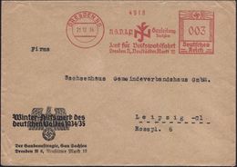 DRESDEN N6/ N.S.D.A.P./ NSV/ Gauleitung/ Sachsen/ Amt Für Volkswohlfahrt 1934 (21.12.) AFS (Monogr.-Logo) Dekorat. Rekla - Andere & Zonder Classificatie