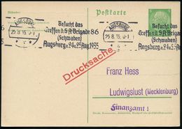 AUGSBURG/ *2*/ Besucht Der/ Treffen Der SA Brigade 86/ (Schwaben) 1935 (25.8.) Seltener BdMWSt Klar Auf Inl.-Kt. (Bo.5 B - Other & Unclassified