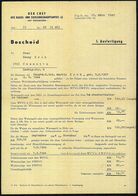 BÖHMEN & MÄHREN 1945 (29.3.) "Bescheid" Des Chefs Des Rasse- U. Siedlungshauptamtes SS, Prag Zur Witwenrente Eines 1944  - Andere & Zonder Classificatie