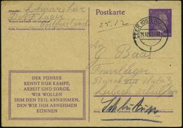 LEER (OSTFRIESL)/ F 1943 (21.12.) 2K-Steg + Hs. Abs.: "D A F Lager Ostfriesland..", Inl.-Kt. Eines Niederländers An Nied - Andere & Zonder Classificatie