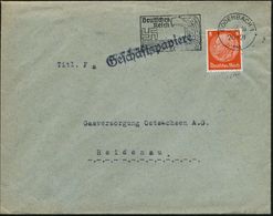 BODENBACH 1/ Mb/ Deutsches/ Reich 1940 (Juni) Schwarzer PFS "Adler/Hakenkreuz" Ohne Wertziffer Notmaßnahme Zur Entwertun - Other & Unclassified