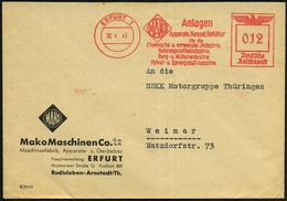 ERFURT 1/ MAKO/ Anlagen/ ..für Die/ Chemische...Jndustrie/ ..Berg-u.Hüttenindustrie/ Pulver- U.Sprengstoff-industrie 193 - Otros & Sin Clasificación