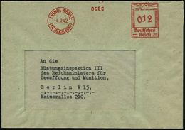 LEUNA WERKE/ (KR.MERSEBURG) 1942 (4.7.) Aptierter AFS  O H N E  Klischee (Tarnung!) = Hauspostamt I.G.Farben-Konzern (NS - Sonstige & Ohne Zuordnung