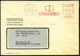 WALDECK (WALDECK)/ MAUSER 1941 (16.6.) AFS (Firmen-Logo) Firmen-Bf.: MAUSER KG.. = Hersteller Pistole P.38, Karabiner 98 - Otros & Sin Clasificación
