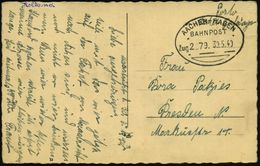 AACHEN-HAGEN/ BAHNPOST/ Zug 2379 1940 (30.5.) Bahn-Oval + Hs. Zusatz "Porto Zahlt Empfänger" Auf Feldpost-Ak. Aus Maastr - WW2