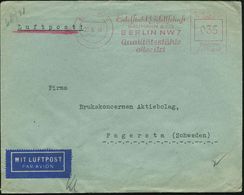 BERLIN NW 7/ Edelstahl Gesellschaft/ BAUMANN & CO/ ..Qualitätsstähle/ Aller Art 1940 (22.6.) AFS 035 Pf. + Rs. OKW-Zensu - WW2