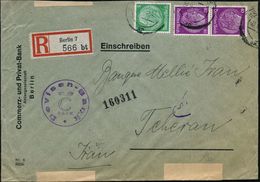 Berlin 7 1940 (22.8.) Firmen-Bf.: Commerz- U. Privatbank Berlin + Viol. HdN: Devisen-Bank/C BANK, Seltene Frankatur , Hi - 2. Weltkrieg