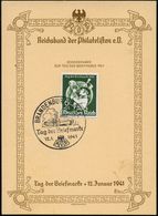 BRANDENBURG (HAVEL)/ Tag D.Briefmarke 1941 (12.1.) SSt = Panzer II Auf 6 + 24 Pf. Tag D.Briefmarke (Mi.762) Auf Entspr.  - WW2