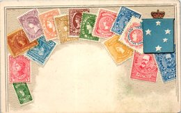 TIMBRES - Carte Gaufrée - Angleterre - Briefmarken (Abbildungen)