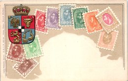 TIMBRES - Carte Gaufrée - Roumanie - Briefmarken (Abbildungen)